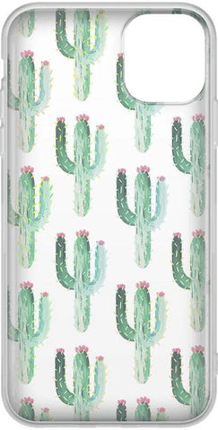 Lookin' Sharp | Cactus Patterned Clear Floral Case