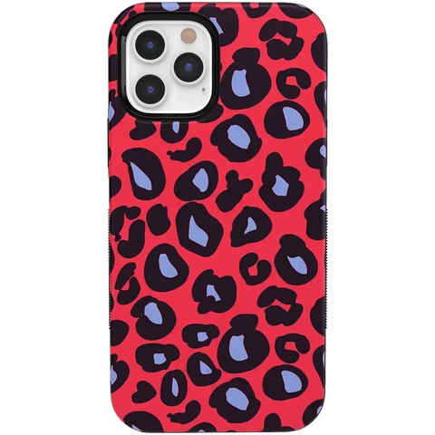 Into the Wild | Red & Blue Leopard Print Case