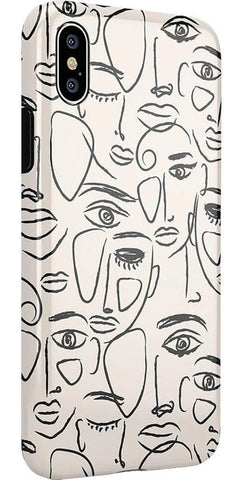 We're All Human | Minimal Face Art Case