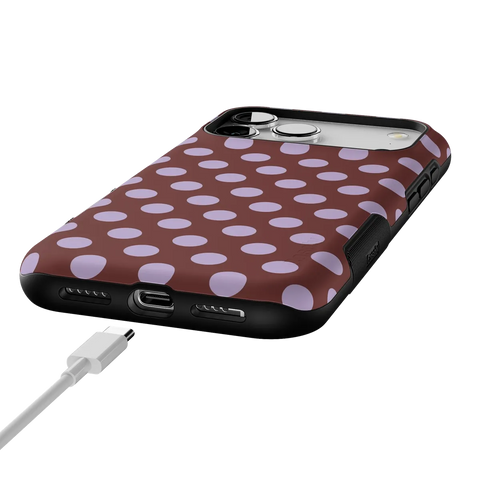 Spotted in SoHo | Burgundy Polka Dot Case