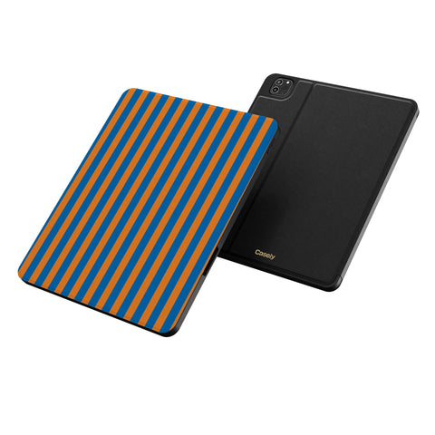 Go New York | Blue & Orange Stripes iPad Case