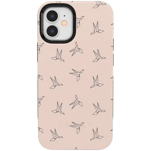 Paper Crane Origami | Beige Pattern