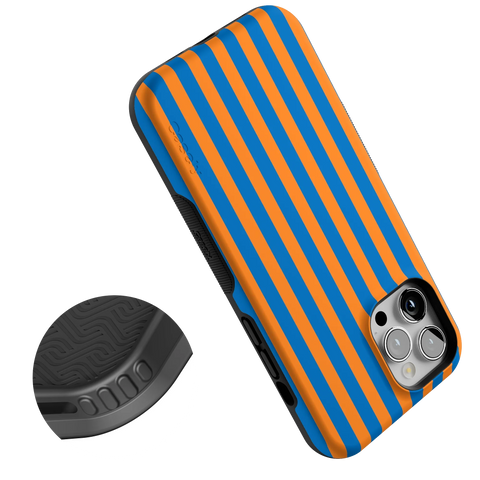 Go New York | Blue & Orange Stripes Case