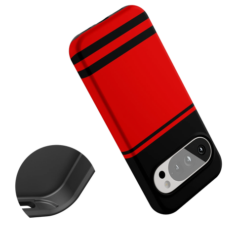 Storm Warning | Black & Red Stripes Case