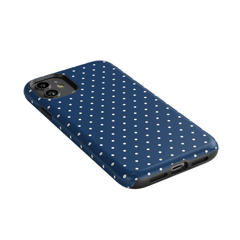 On the Dot | Navy Polka Dot Case