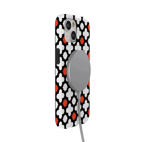 Red Lattice Tile | High Contrast Design Case