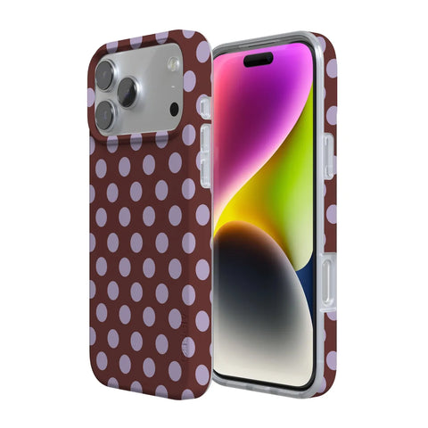 Spotted in SoHo | Burgundy Polka Dot Case