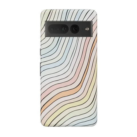 Ride The Wave | Pastel Rainbow Lined Google Pixel Case