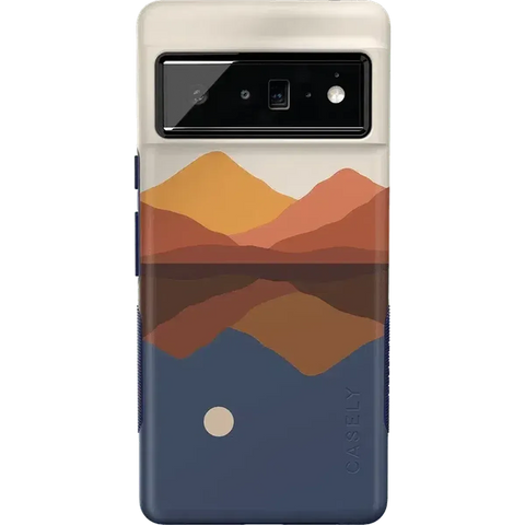 Opposites Attract | Day & Night Colorblock Mountains Google Pixel Case