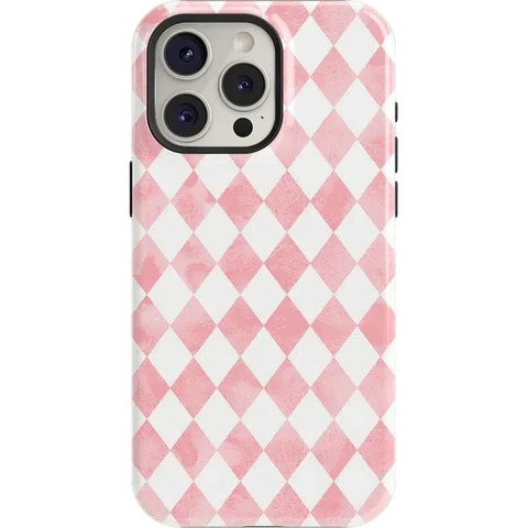 Queen of Diamonds | Pink Watercolor Case