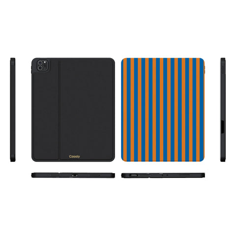 Go New York | Blue & Orange Stripes iPad Case