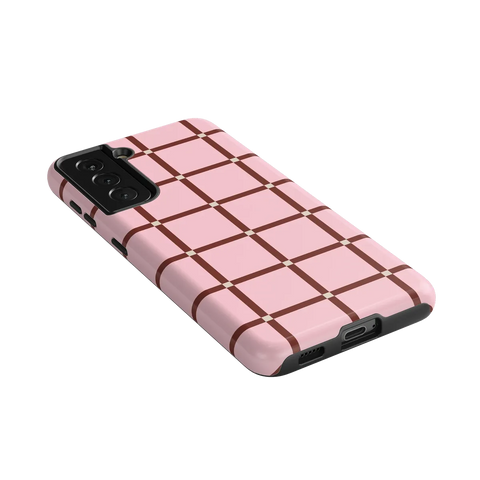 Uptown Gridlock | Pink Checkerboard Case