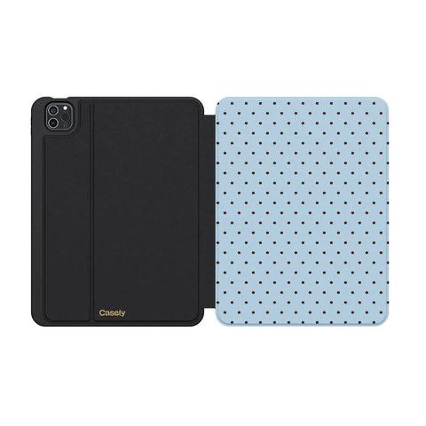 On the Dot | Blue Polka Dot iPad Case