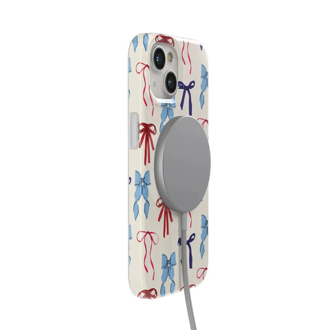 American Girlie | Red White & Blue Bows Case