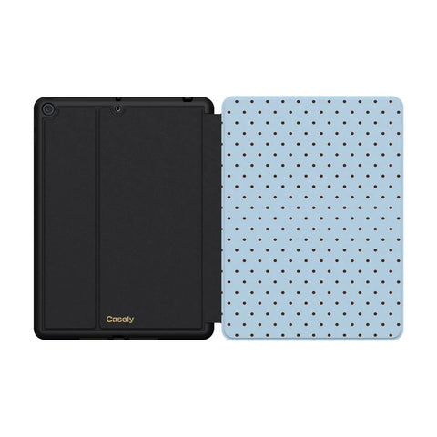 On the Dot | Blue Polka Dot iPad Case