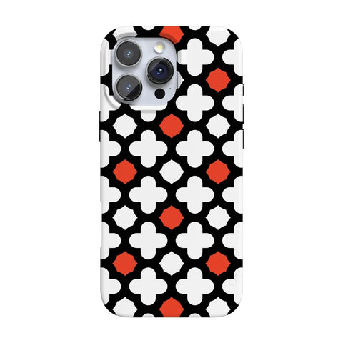 Red Lattice Tile | High Contrast Design Case