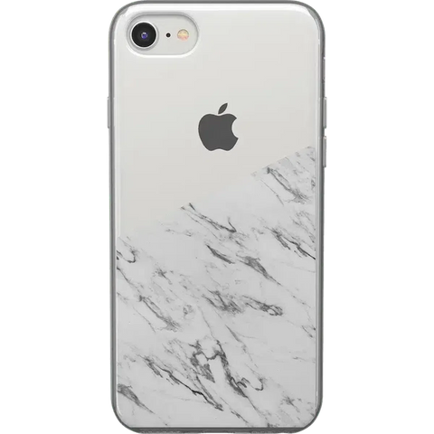Let's Split | Half White Clear Marble Case