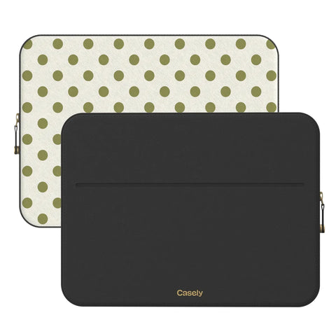 Spotted in SoHo | Green Polka Dot Laptop Case