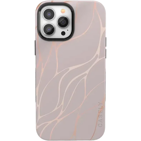 Midnight Ride | Pink and Gold Metallic Waves Case