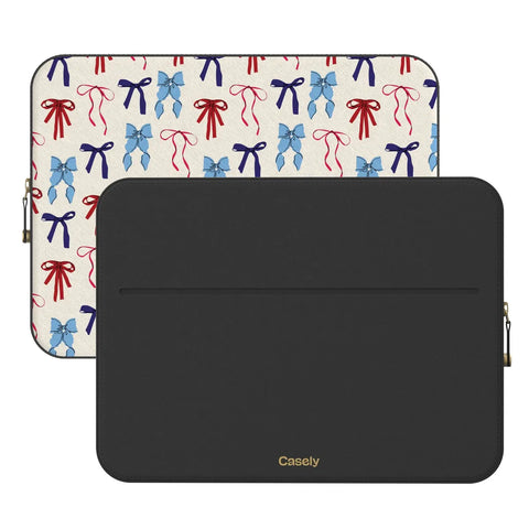 American Girlie | Red White & Blue Bows Laptop Case