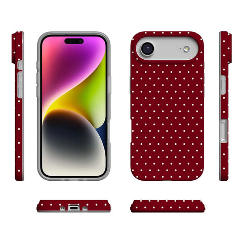 On the Dot | Maroon Polka Dot Case