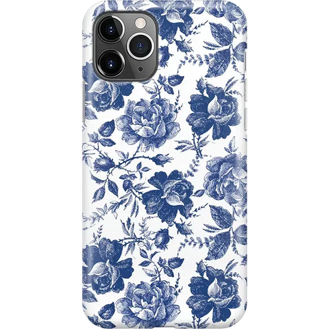Rose to Fame | Blue & White Rose Floral Case