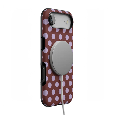 Spotted in SoHo | Burgundy Polka Dot Case