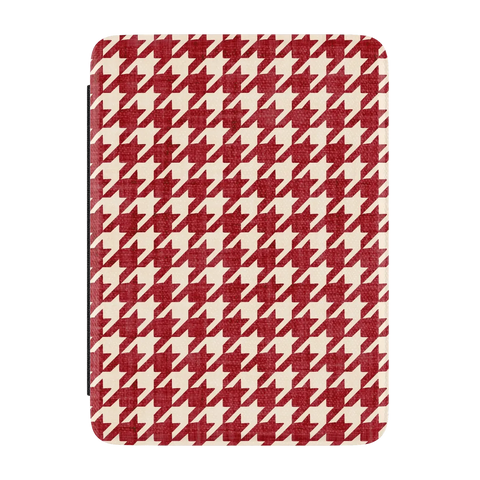 Scarlet Stitch | Red Houndstooth Kindle Case