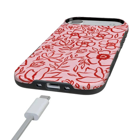 Blush Garden | Floral Doodle Case