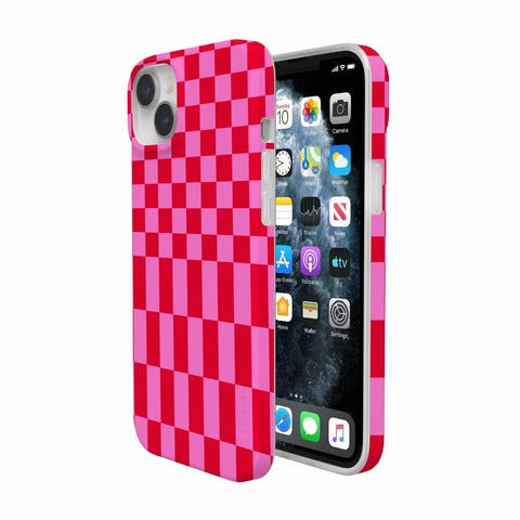 Vibe Check | Pink Checkerboard Case