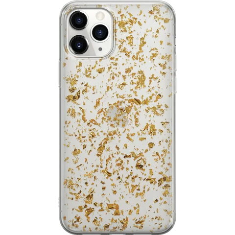 Morning Sparkle | Rose and Gold Flaked Clear Case