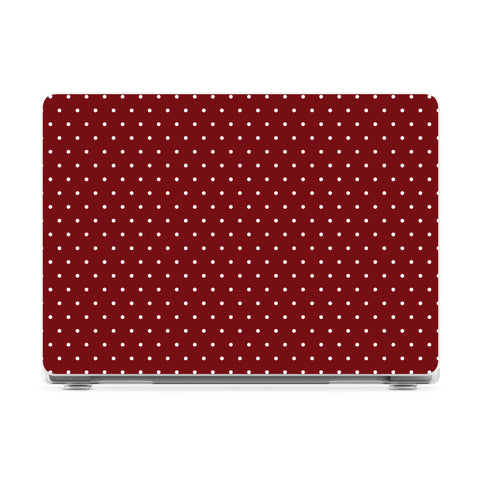 On the Dot | Maroon Polka Dot Laptop Shell