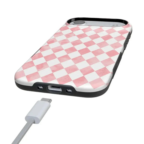 Queen of Diamonds | Pink Watercolor Case