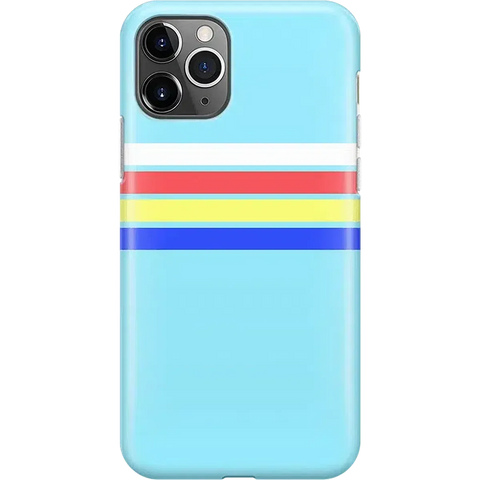Totally Groovy | Teal Rainbow Stripes Color Block Case