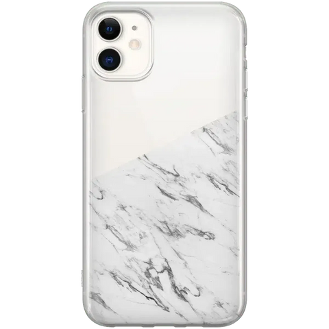 Let's Split | Half White Clear Marble Case
