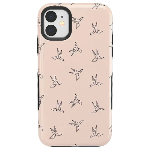 Paper Crane Origami | Beige Pattern
