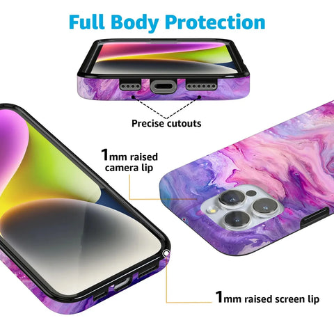 Tie Dying Over You | Purple Marble iPhone Case