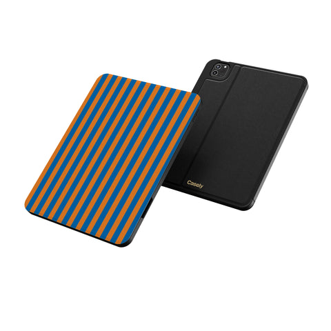 Go New York | Blue & Orange Stripes iPad Case