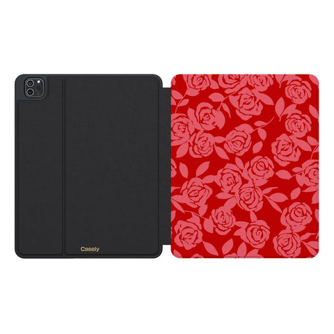Final Rose | Red & Pink Floral iPad Case