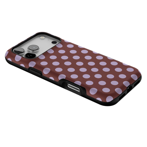 Spotted in SoHo | Burgundy Polka Dot Case