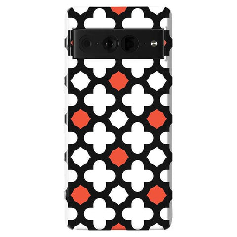 Red Lattice Tile | High Contrast Design Case