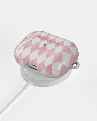 Queen of Diamonds | Pink Watercolor AirPods Case
