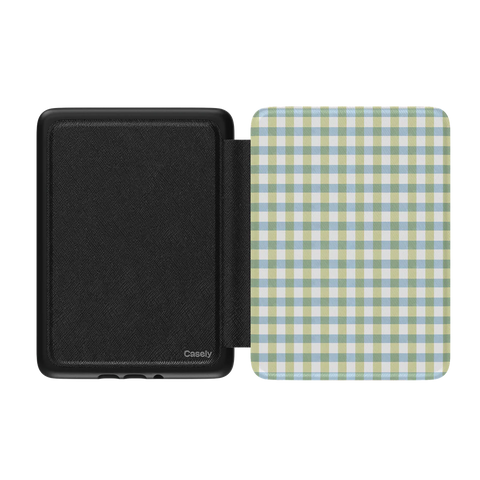 Pastel Picnic | Blue & Green Gingham Kindle Case