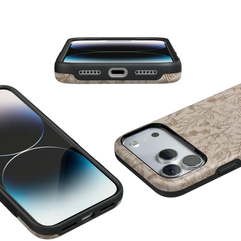 Beige Garden | Neutral Floral Case