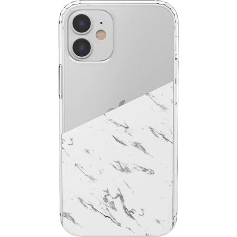 Let's Split | Half White Clear Marble Case