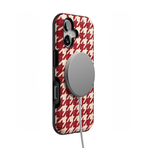 Scarlet Stitch | Red Houndstooth Case