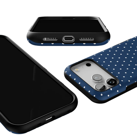 On the Dot | Navy Polka Dot Case