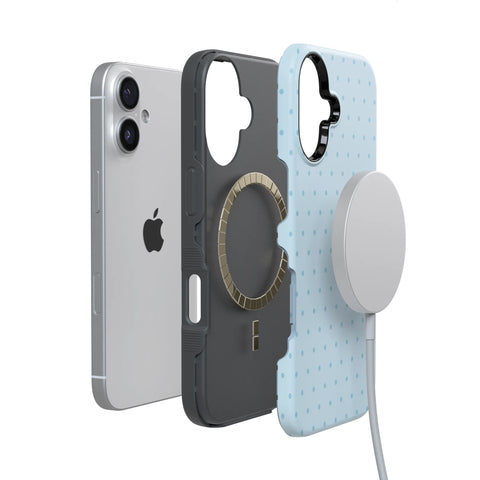 On the Dot | Blue Monochrome Polka Dot Case