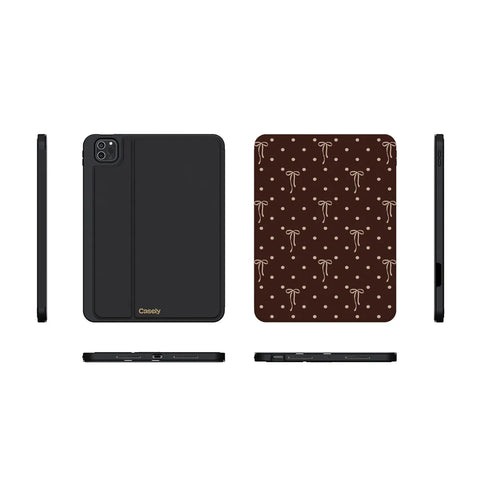 Teddy Bows | Brown Polka Dot iPad Case