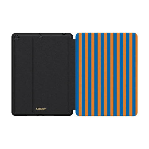 Go New York | Blue & Orange Stripes iPad Case